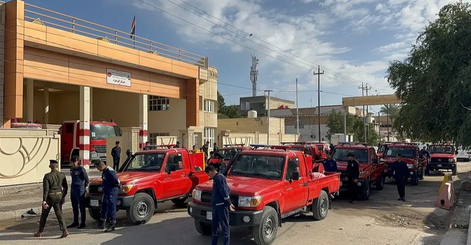 اندلاع حريق داخل مدرسة في النجف